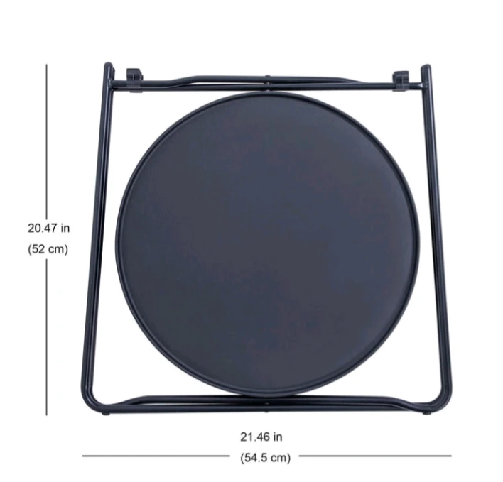 Black Round Side Table - photo 2