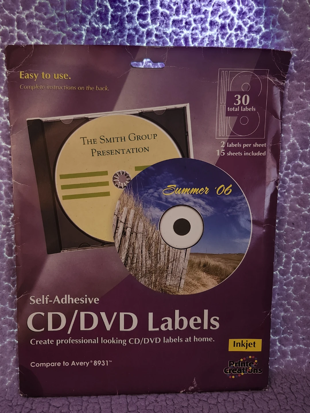 Printer Creations Self-Adhesive CD/DVD Labels