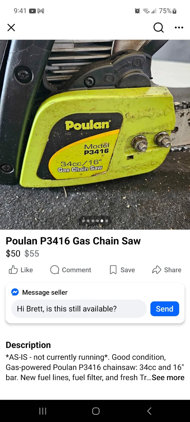 Poulan chainsaw - photo 5