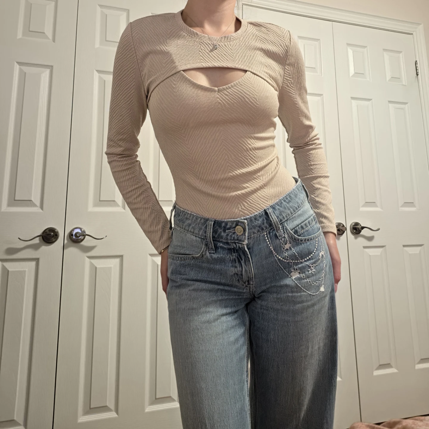 Suzy Shier Beige 2-piece Top - photo 2