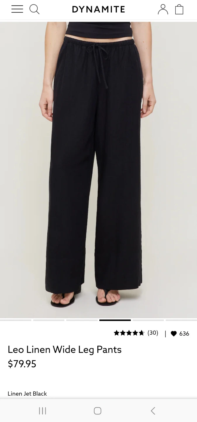 Leo Linen Pants XS (Black) BNWT - photo 2