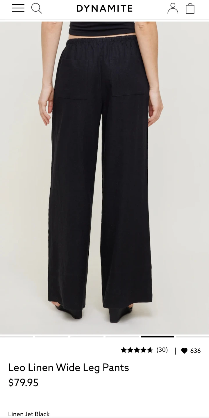Leo Linen Pants XS (Black) BNWT - photo 5