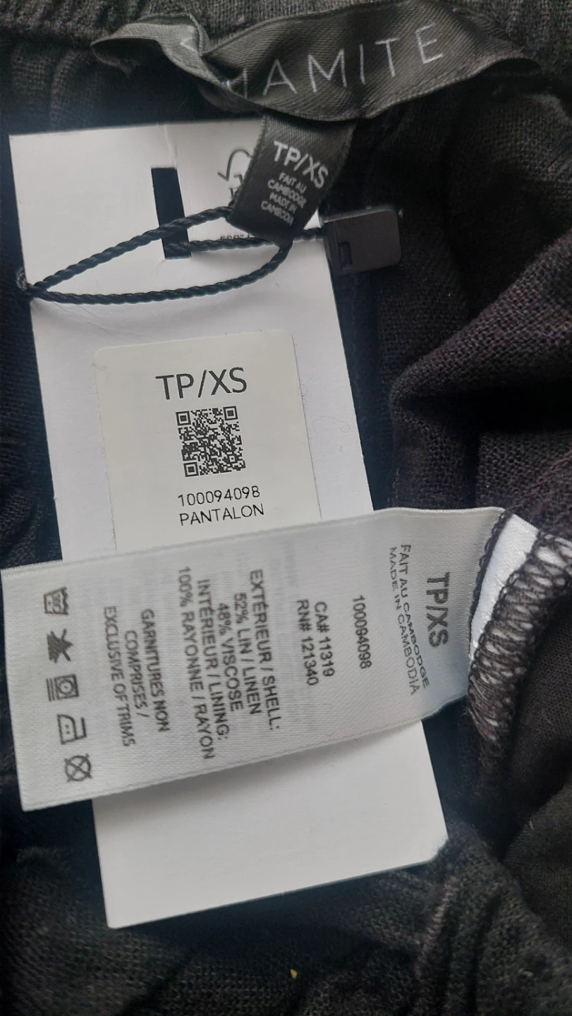 Leo Linen Pants XS (Black) BNWT - photo 4