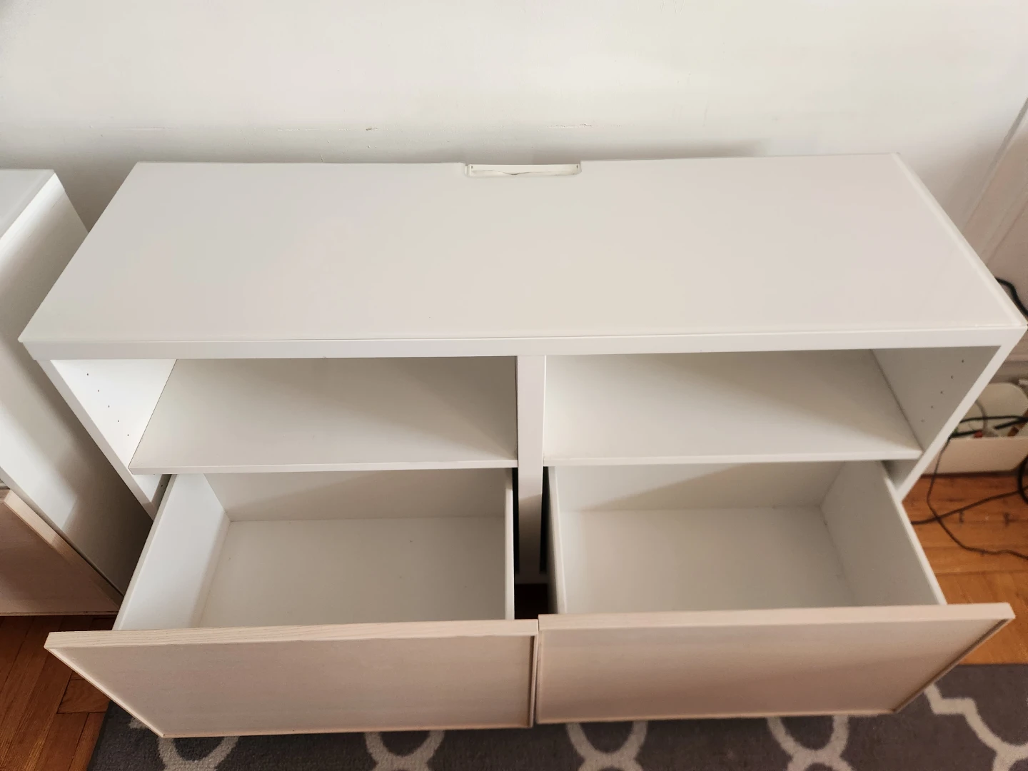 Ikea Besta Media Console, in white and "oak" - photo 4