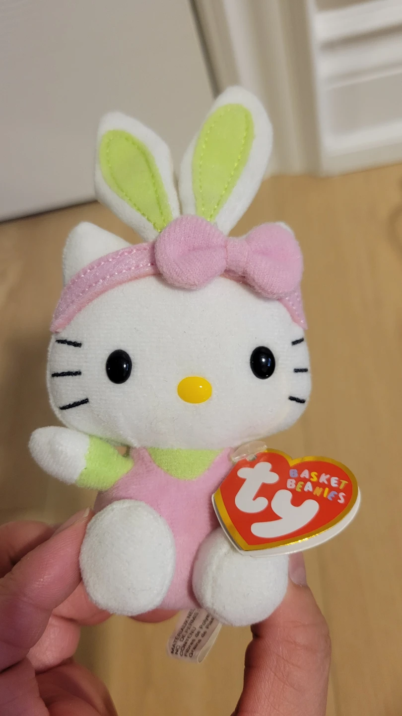 Ty Beanie Babies Hello Kitty Easter Bunny Plush