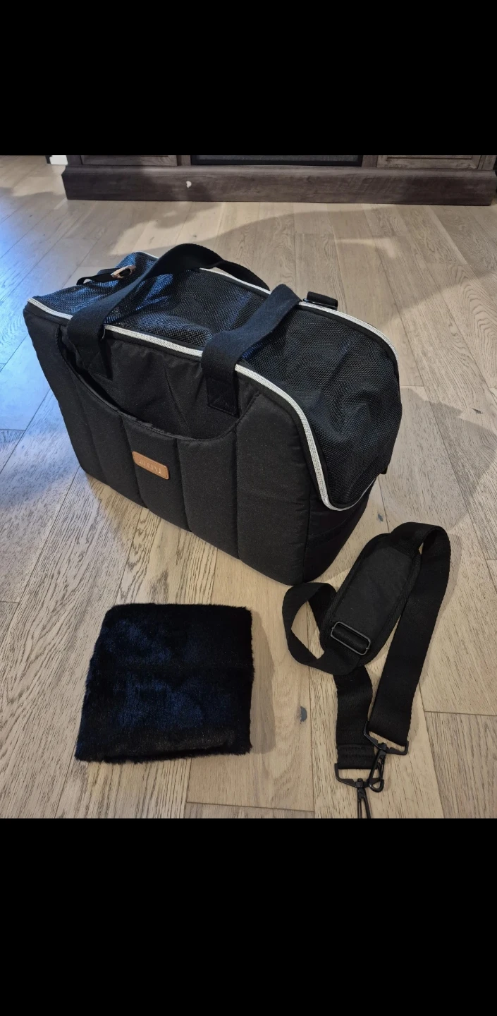 Black Pet Carrier Bag with Removable Insert - photo 4