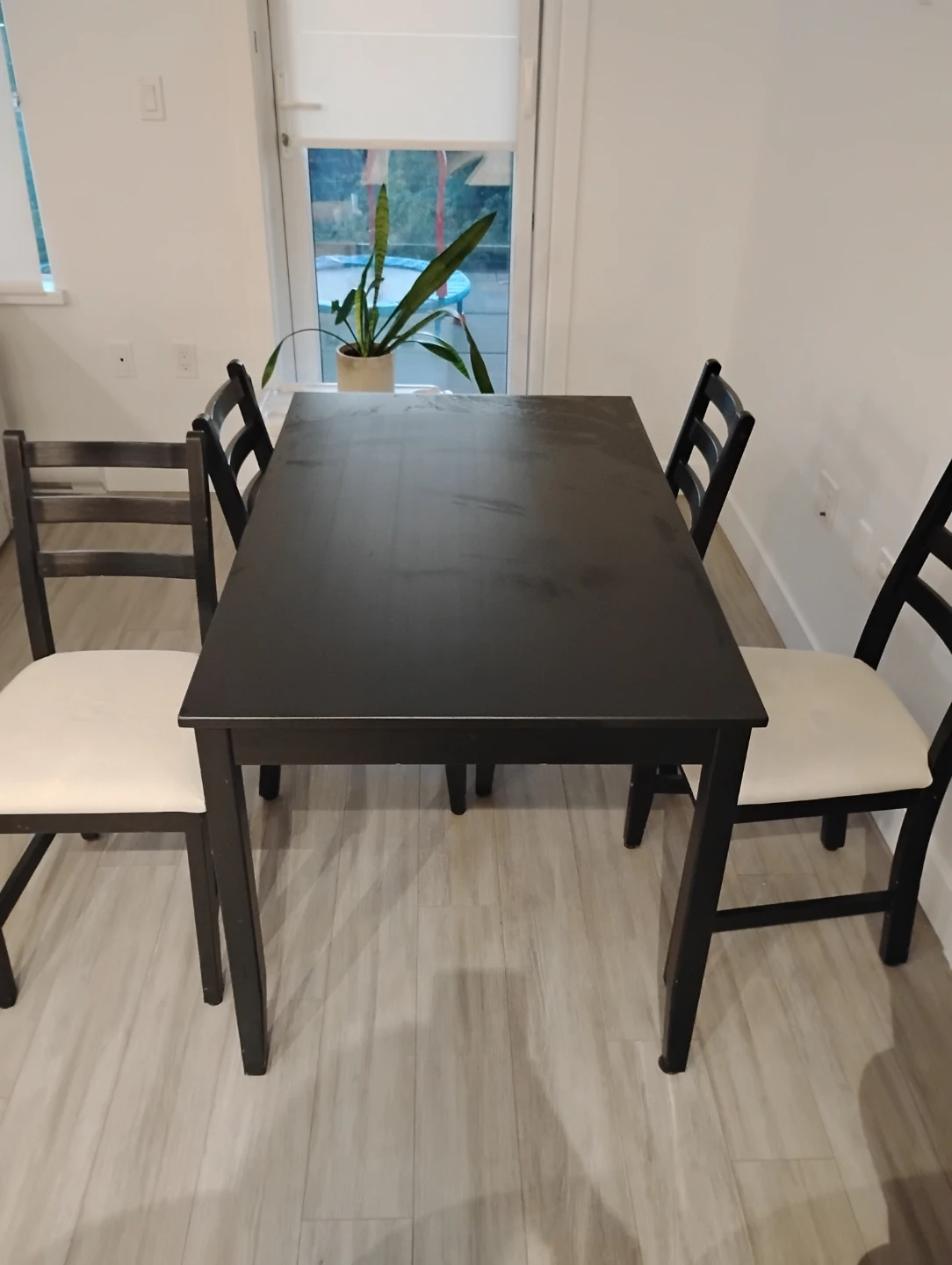 Black Dining Table Set with 4 Chairs - photo 3