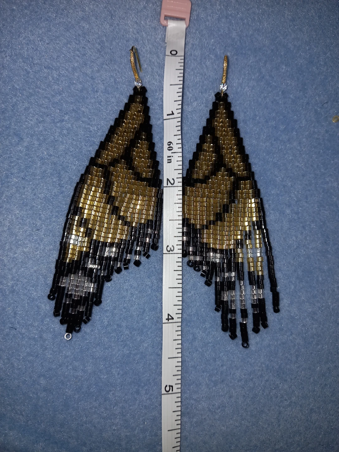 18KGoldPlated 🌟Big Beaded Butterfly Wing Earrings - photo 4