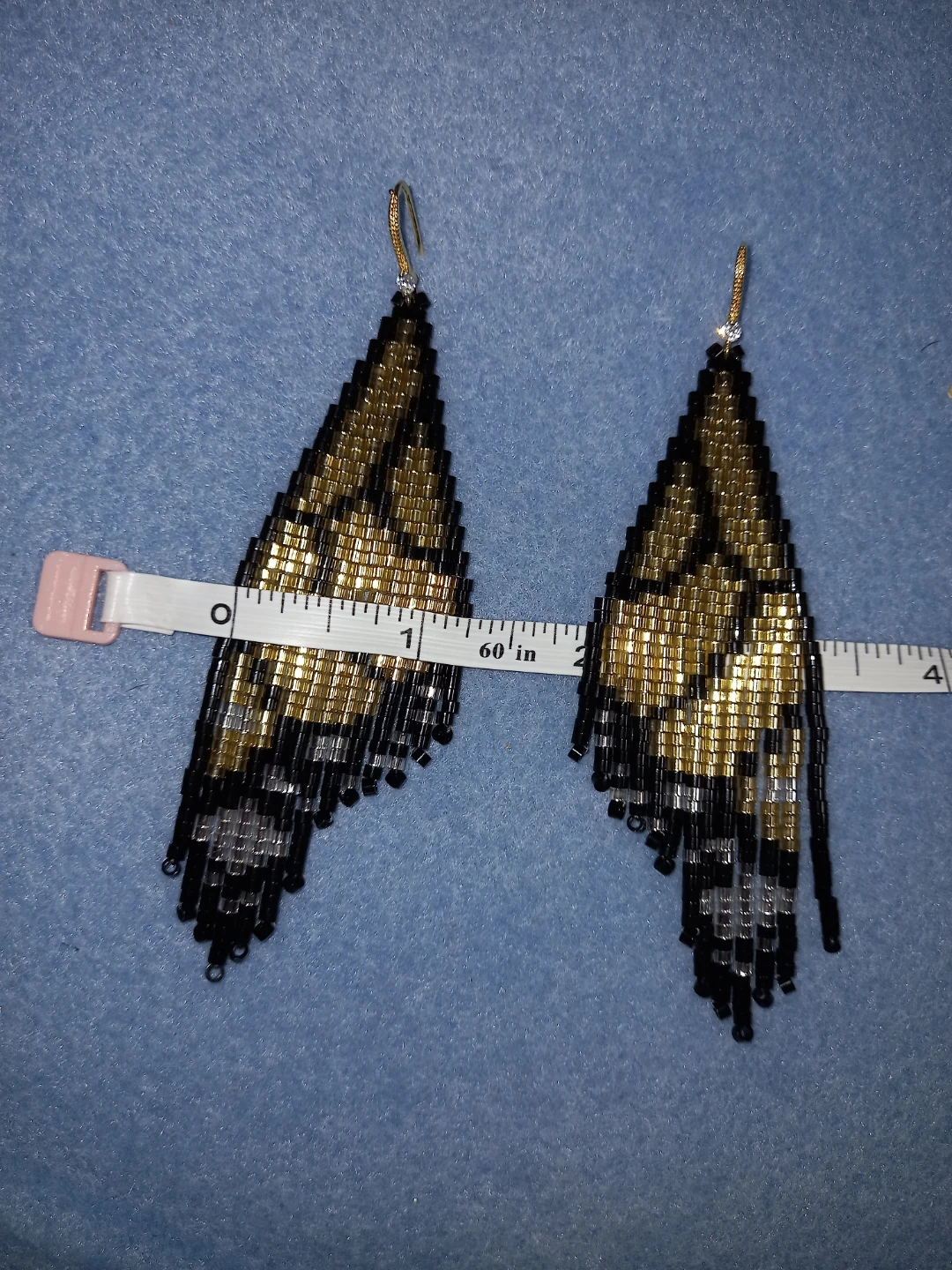 18KGoldPlated 🌟Big Beaded Butterfly Wing Earrings - photo 5
