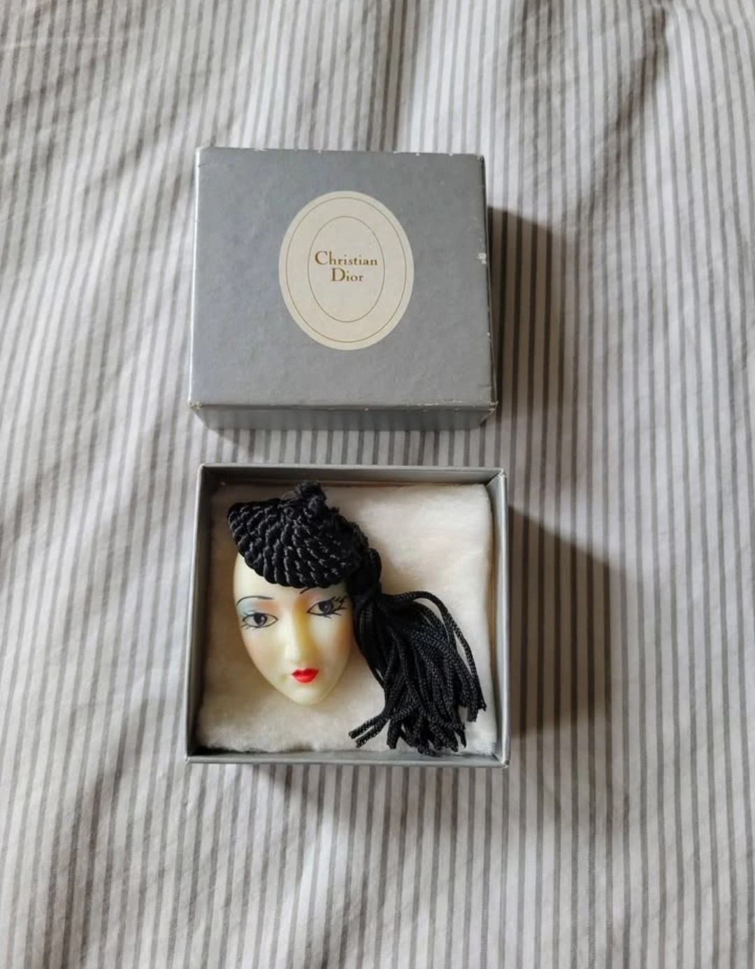 Vintage flapper girl brooch