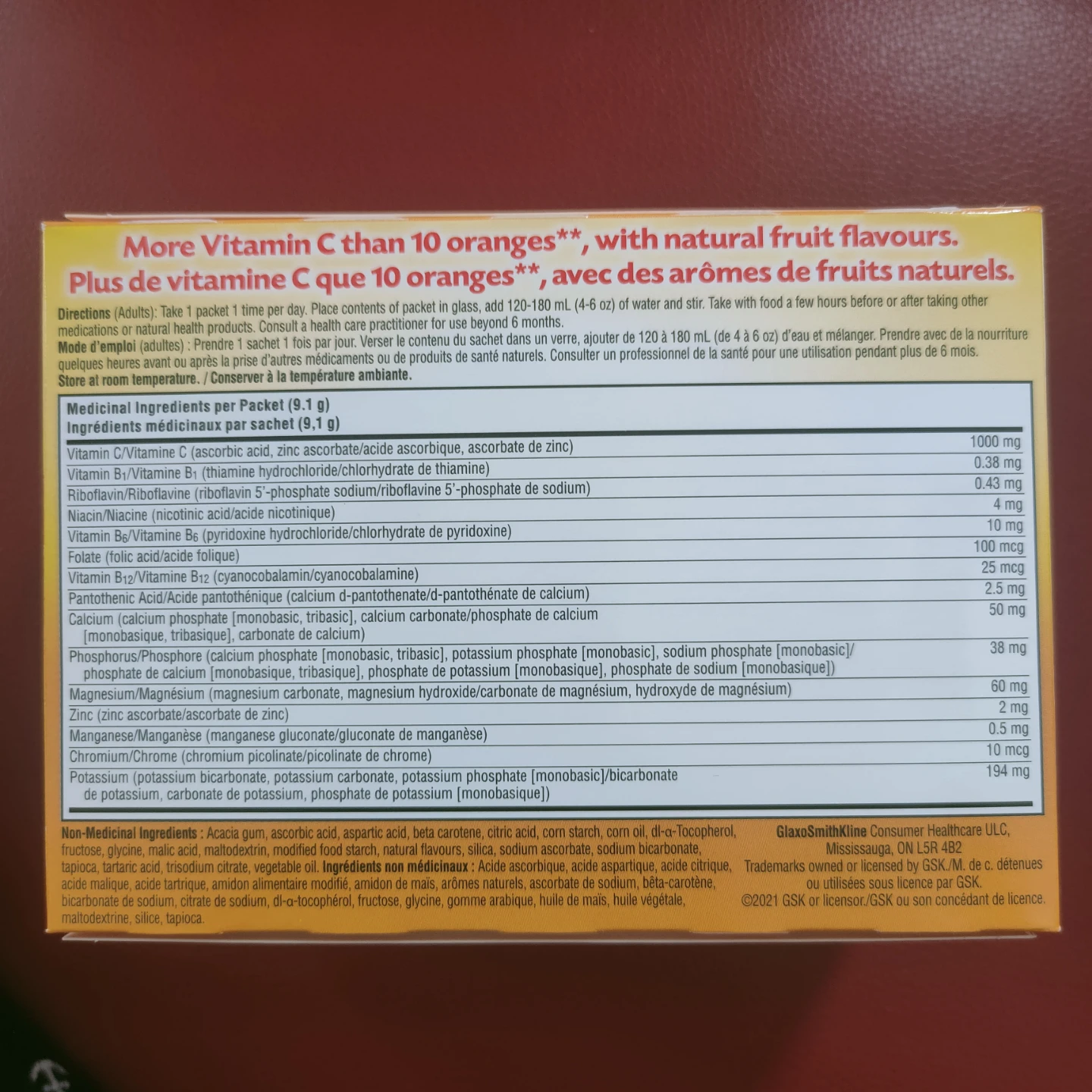 Emergen-C 1,000mg Vitamin C Super Orange Drink Mix - photo 4