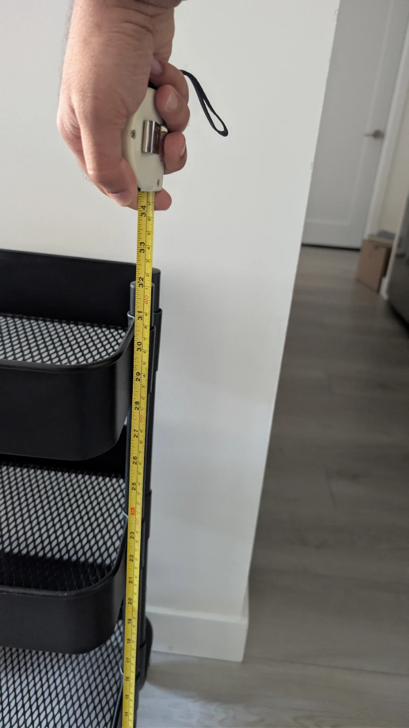 Ikea Black 3-Tier Rolling Cart - photo 3