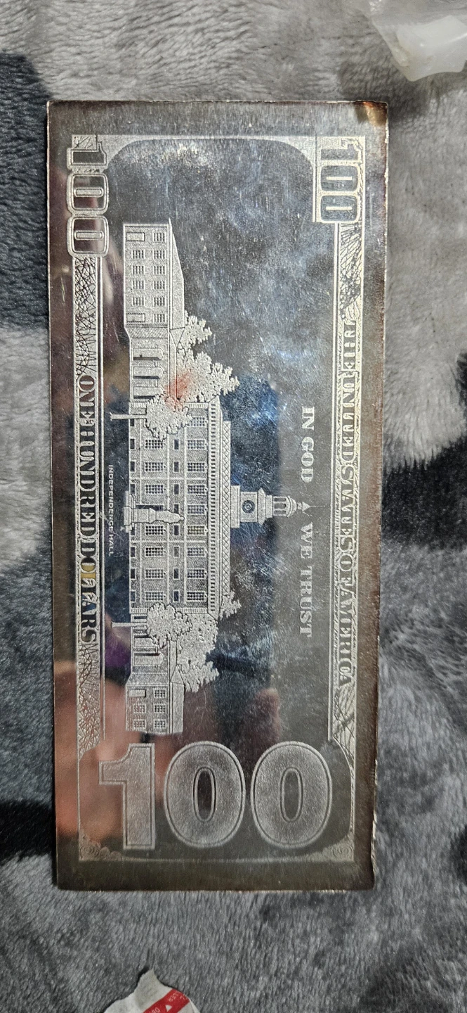 Colorized $100 Proof Note - Four Troy Ounces 999 Fine Silver - photo 4