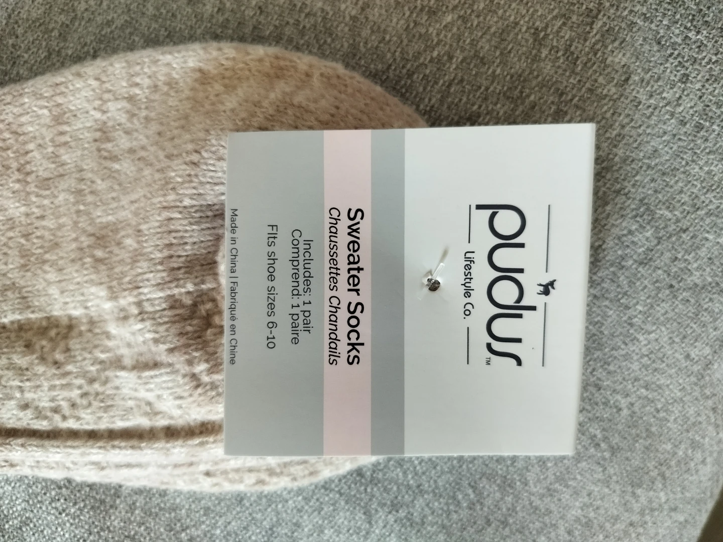 Pudus Sweater Socks Beige