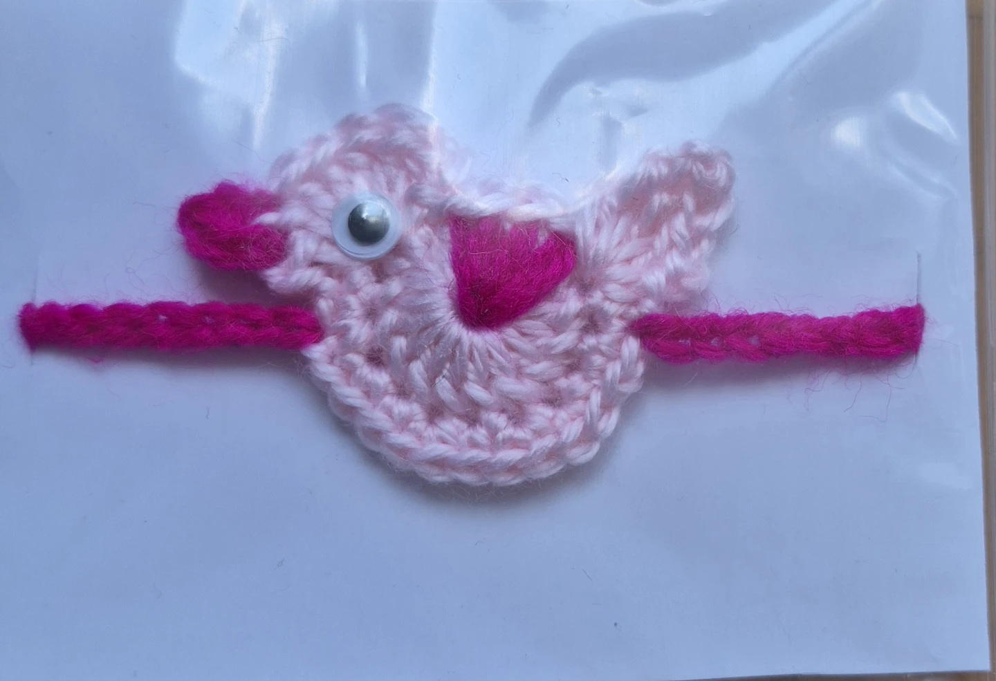 Handmade Pink Crochet Bird Hair rakhi - photo 2