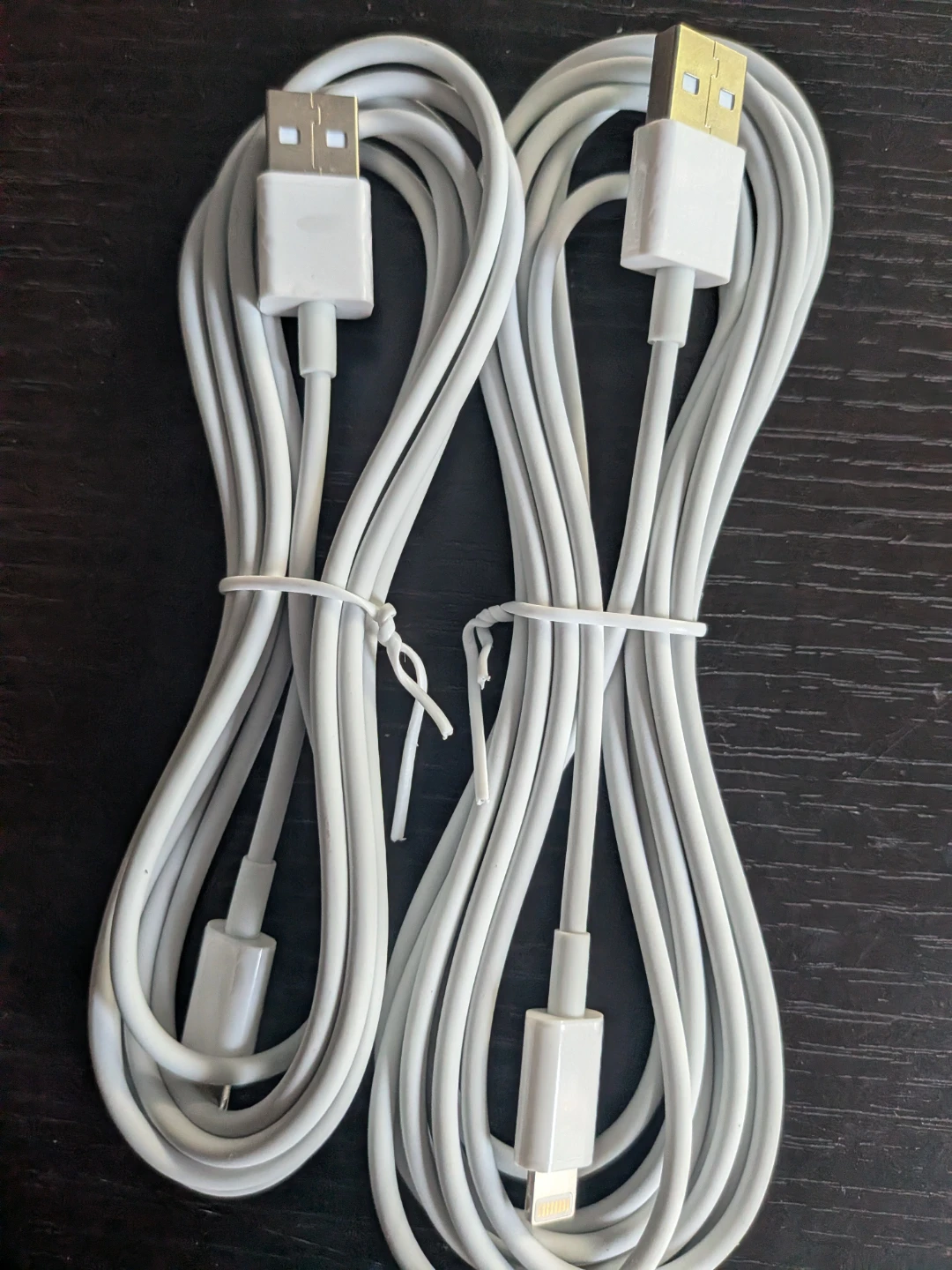 2x White Apple Lightning to USB Cables - photo 3