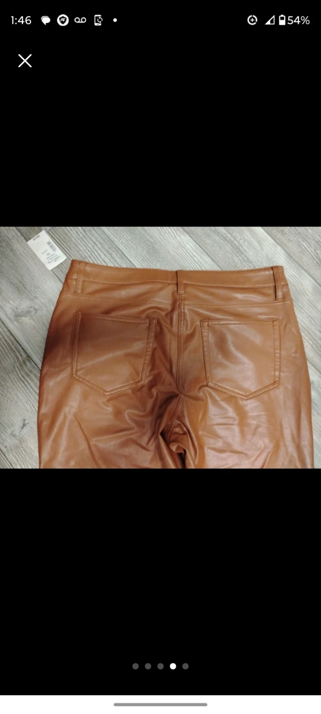 Cleo Petites Faux Leather Pants Size 10 - photo 4