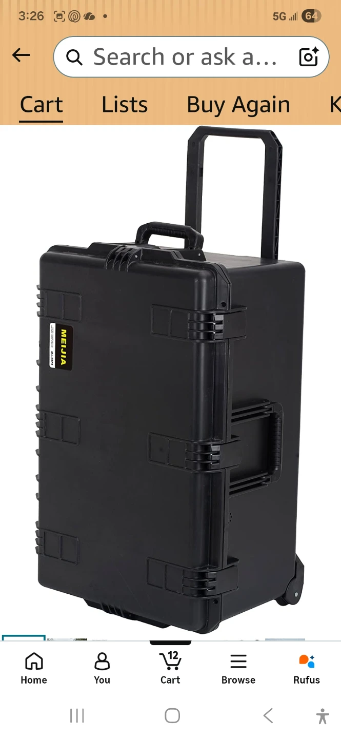 MELJA Rolling Equipment Case with Wheels