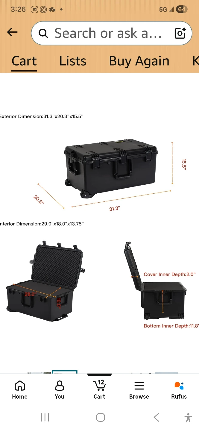 MELJA Rolling Equipment Case with Wheels - photo 3