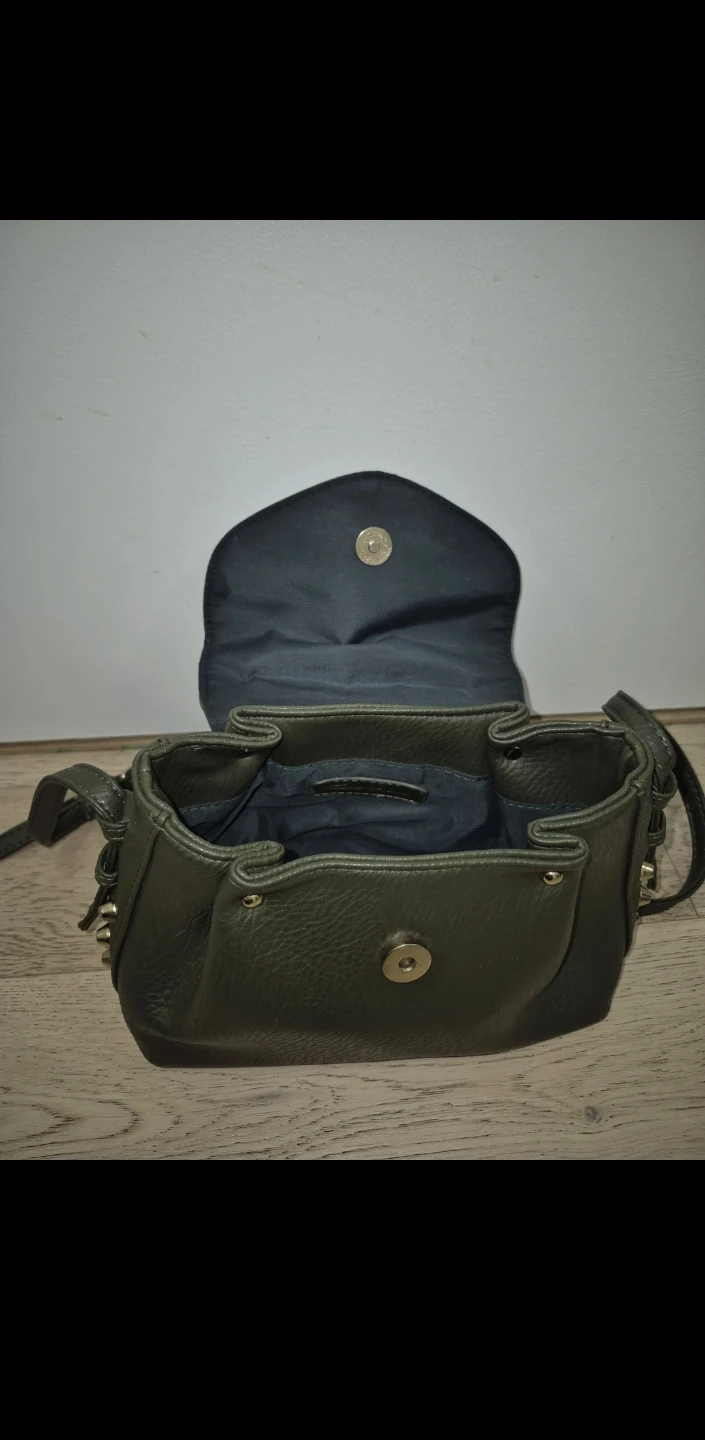 Olive Green Crossbody Bag with Gold Studs - photo 4