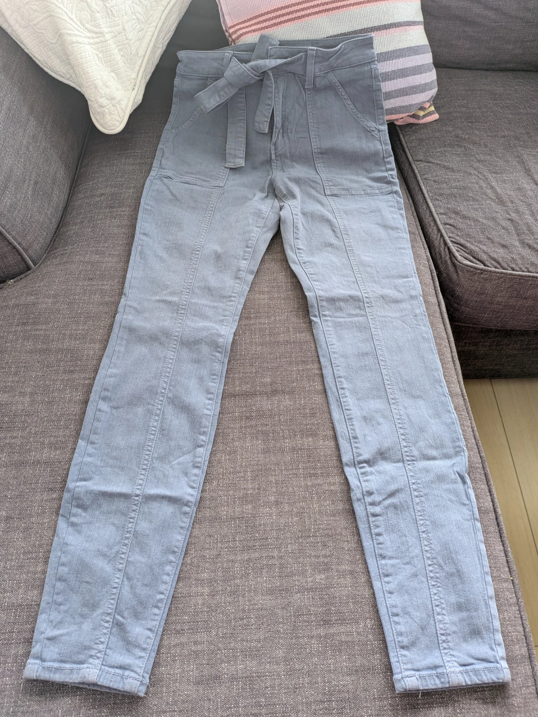 So- Blueberry Denim Pants with Tie Waist 🫐🎀