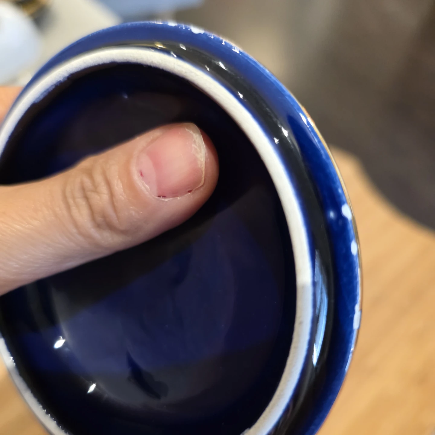 Dark Blue Ceramic Trinket Dish with Lid - photo 5