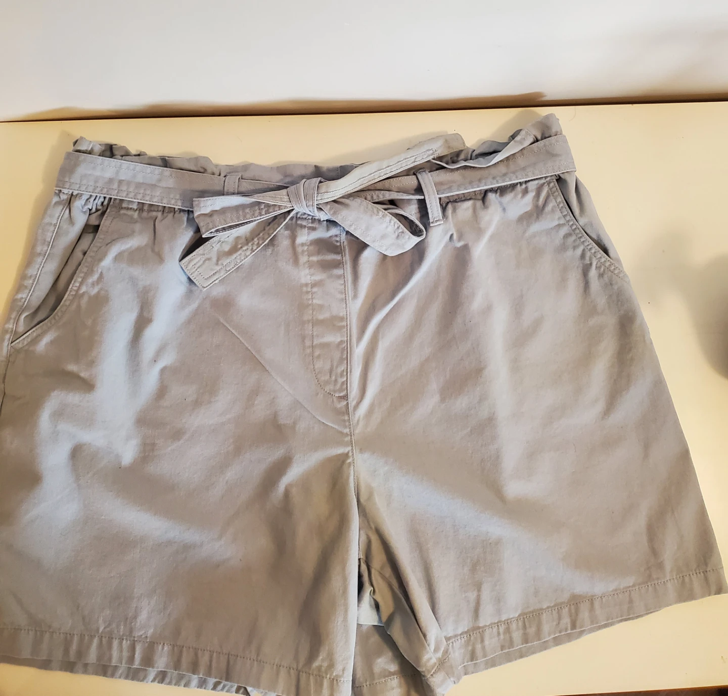 Plus Size Mid Length Baby Blue Shorts
