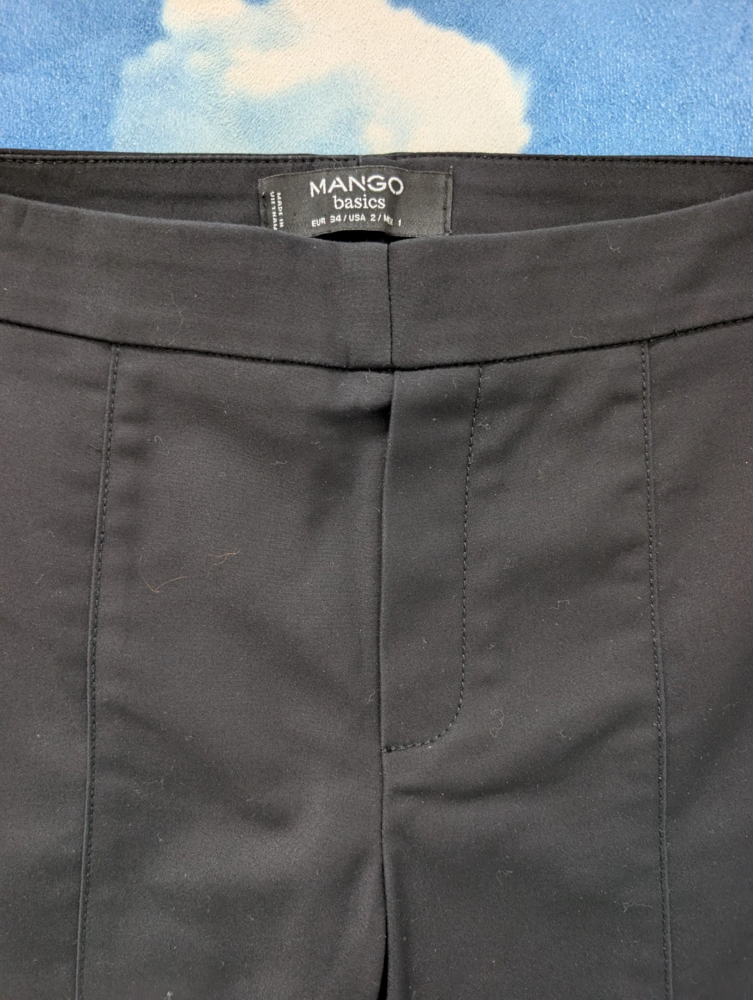 Mango Black Tailored Slim Dress Pants, XS, Size 2 - photo 2