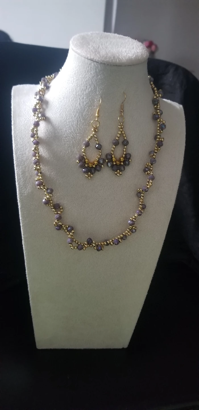 Beaded Necklace and Earring Set