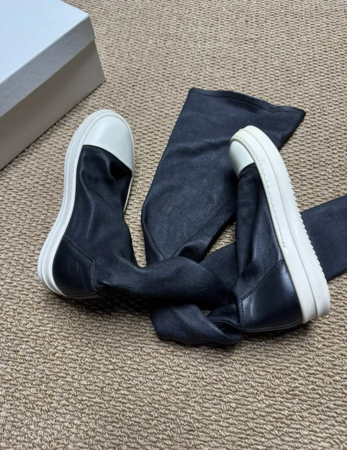 Womens Rick Owens Thigh High Boots - photo 3