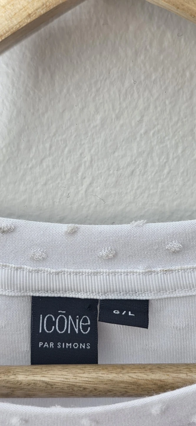 ICÔNE PAR SIMONS White Textured T-Shirt - photo 5