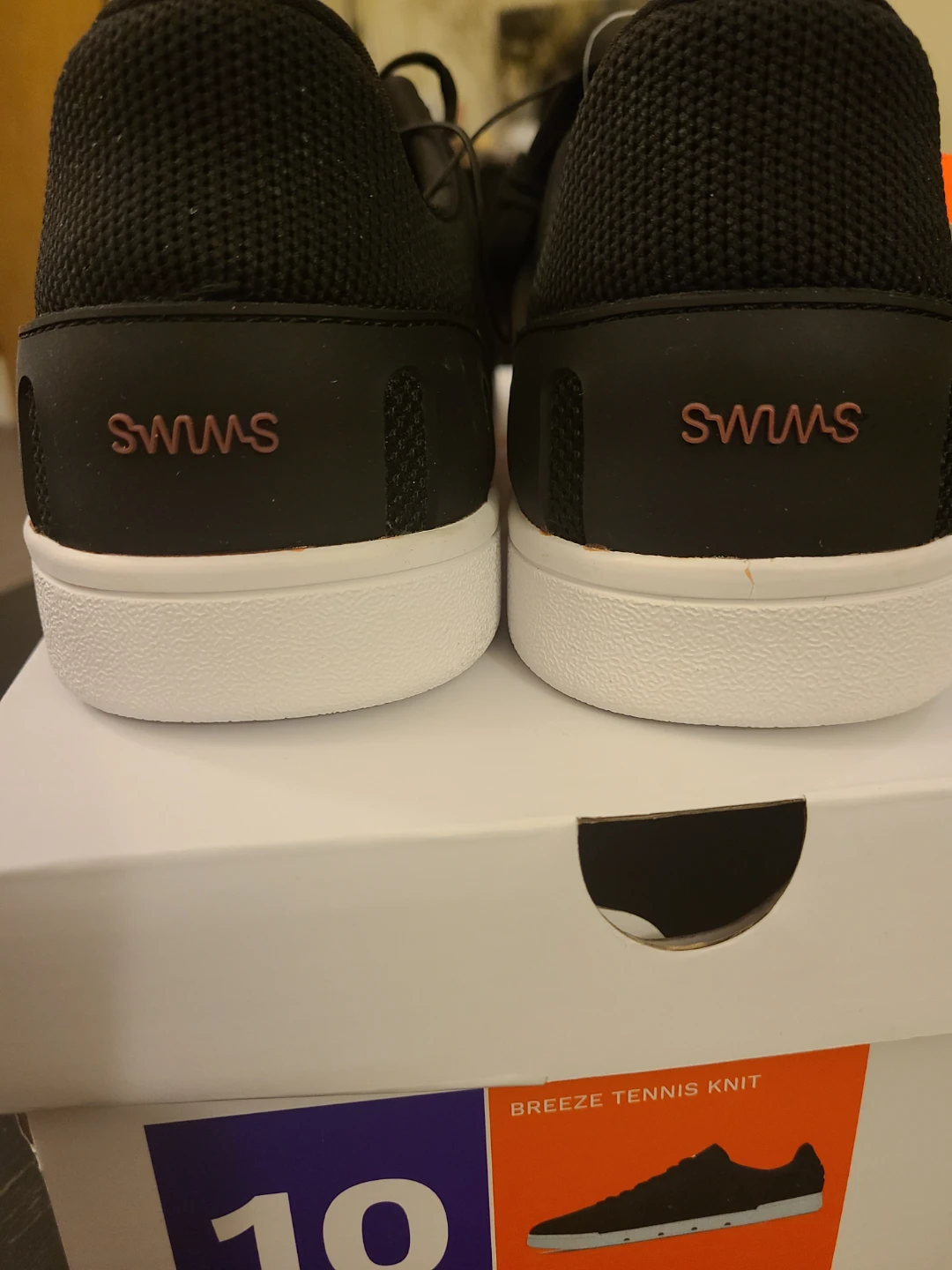 SWMS Breeze Tennis Knit Shoes - Black - Size 10 - photo 2