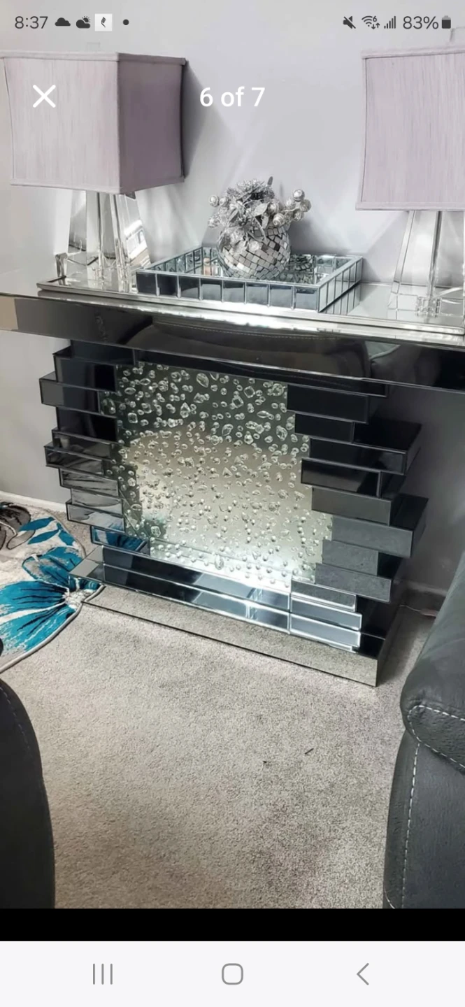 Mirrored Console Table with Crystal Accents - photo 2