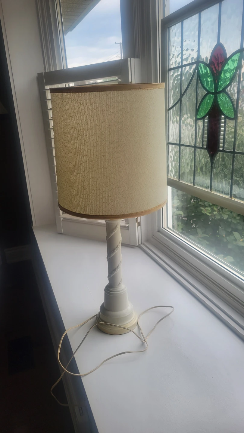 Whimsical Vintage Coastal  Spiral Table Lamp - photo 5