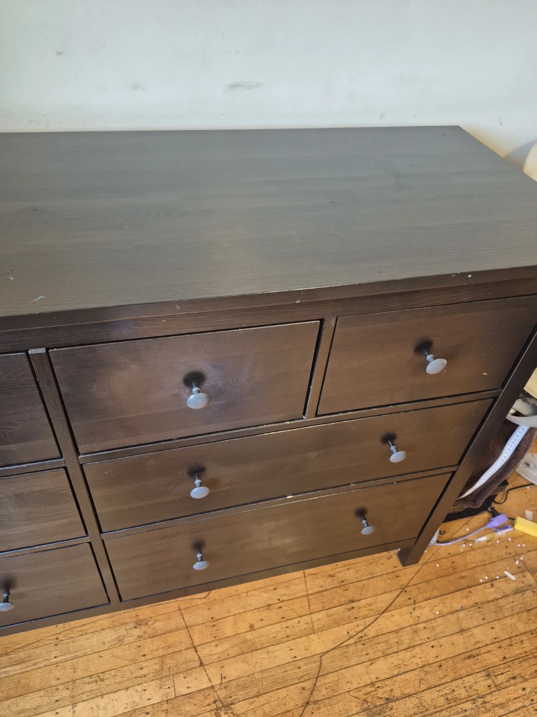 Dark Brown Dresser with 8 Drawers - photo 3