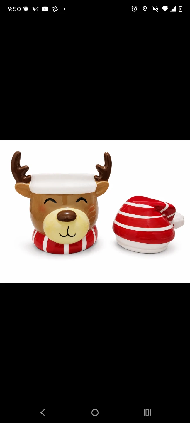 Christmas Reindeer Cookie Jar & Holiday Figurine Set - photo 3