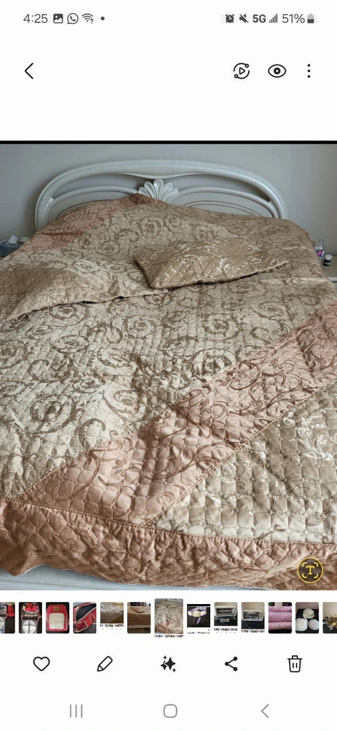 Queen Size Bedding Set - Beige/Gold Comforter - photo 3