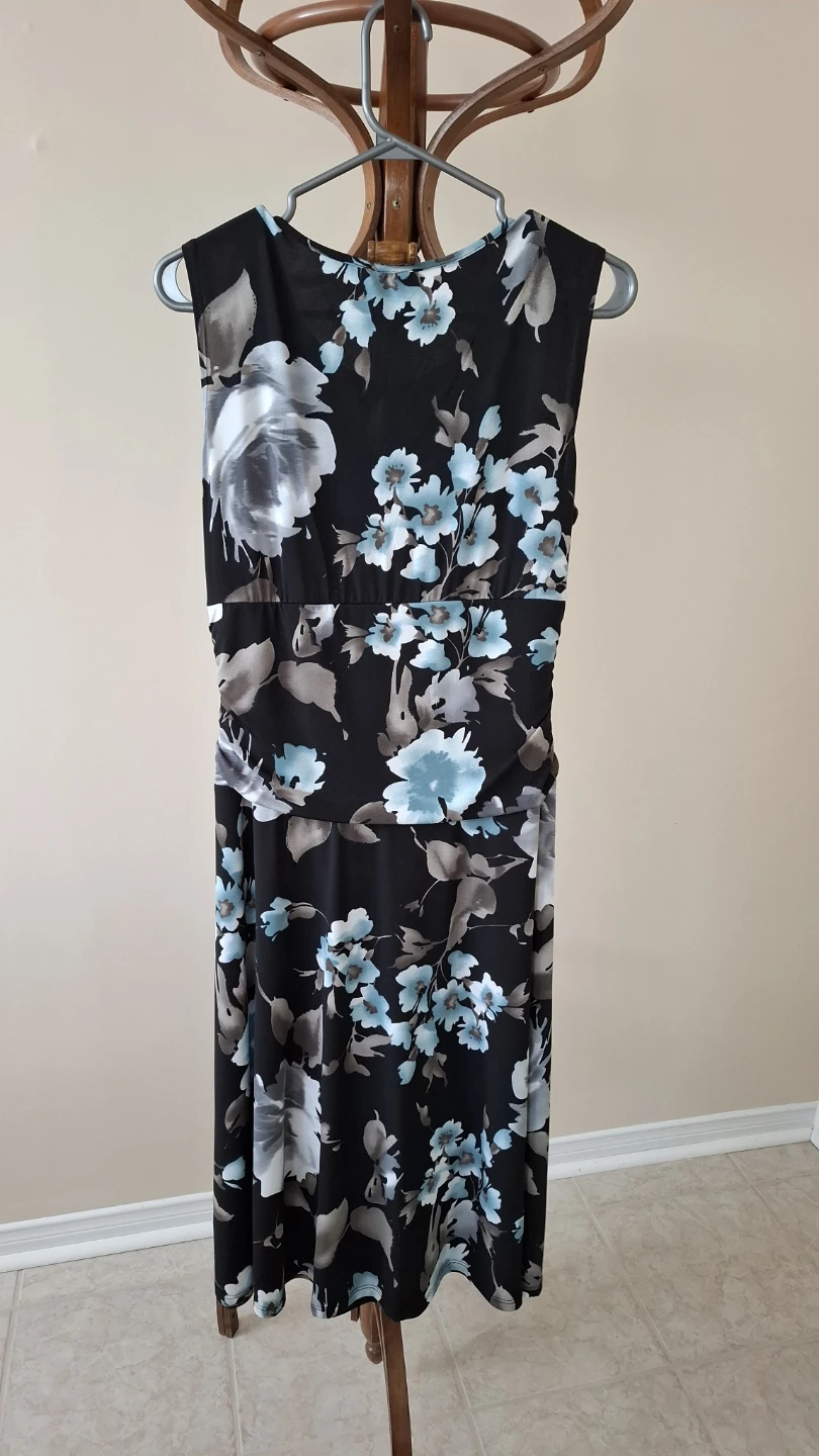 Denver Hayes Blue Floral Sleeveless Dress Size L - photo 3