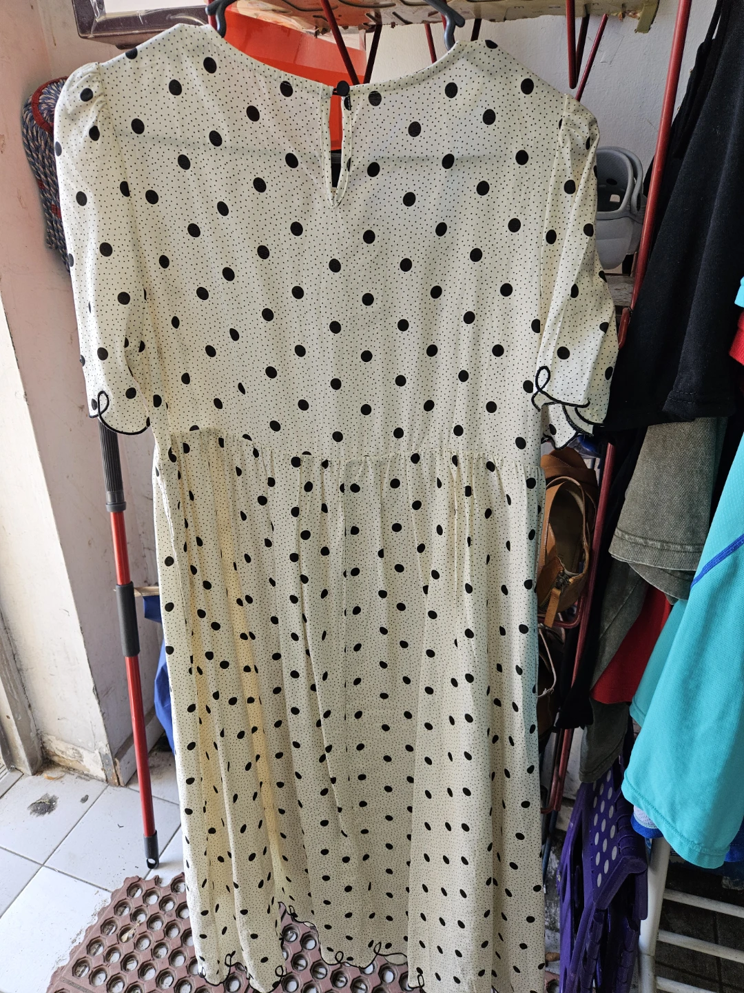 White polka dot dress - photo 2