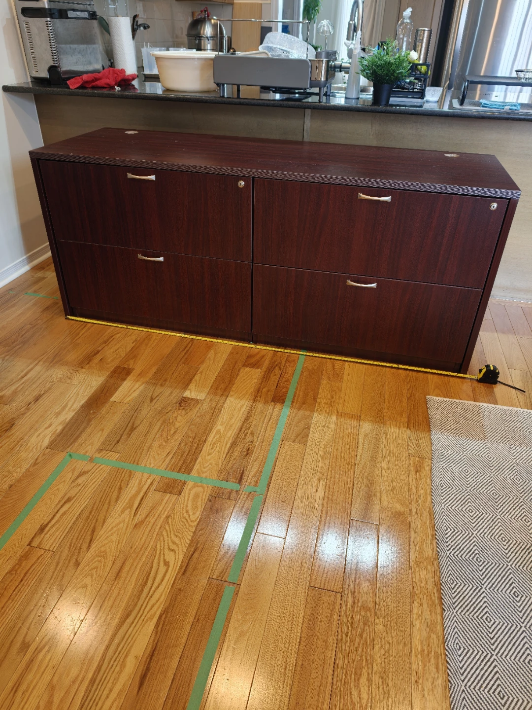 Cherry Wood Filing Cabinet Credenza - 4 Drawer - photo 4