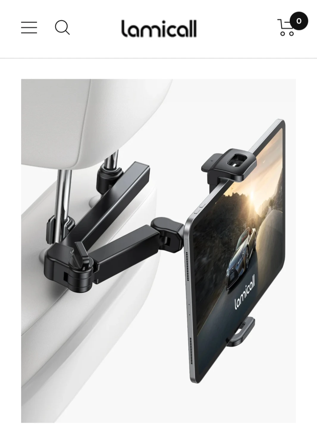Car Headrest Tablet Holder Phone holder Extension Arm