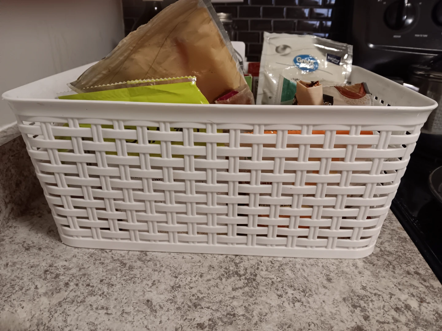 White Woven Storage Basket × 2 - photo 2
