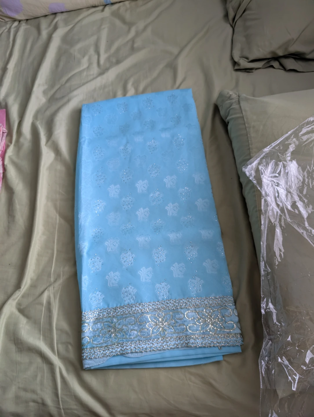 Pink Embroidered Shalwar Kameez Suit Unstitched $80 for 4 suits