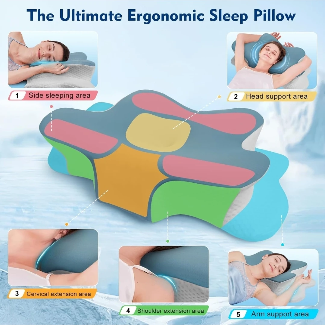 Cervical Memory Foam Pillow for Neck and Shoulder Pain - photo 2