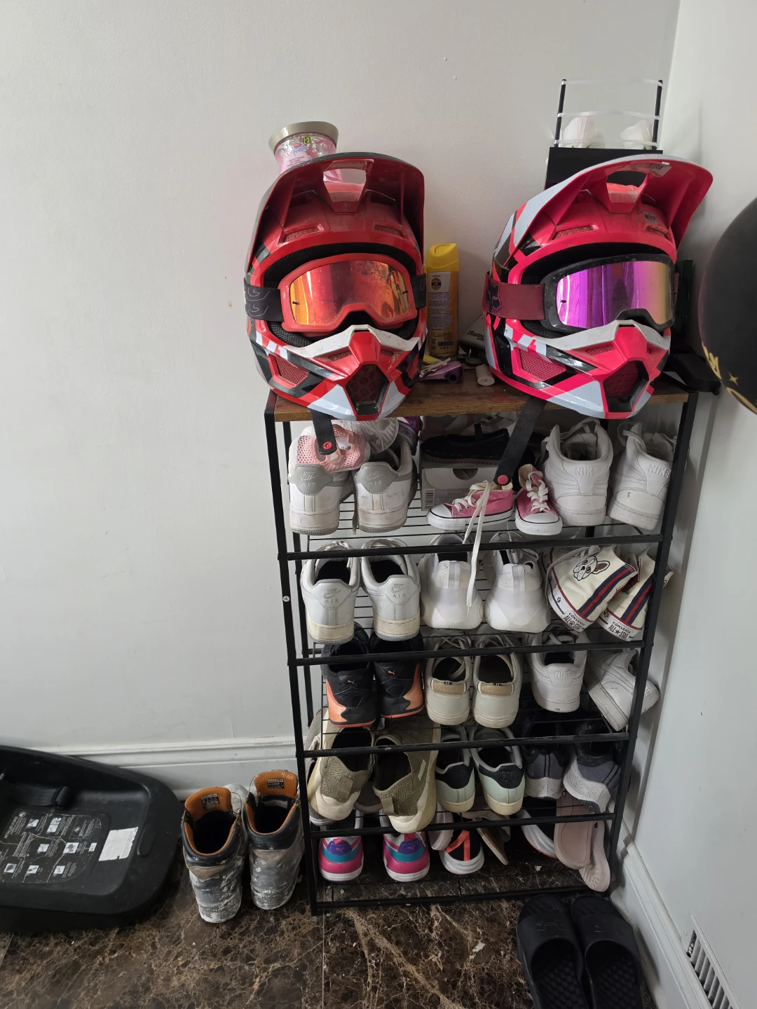 6 tier Shoe Rack with Wood Top