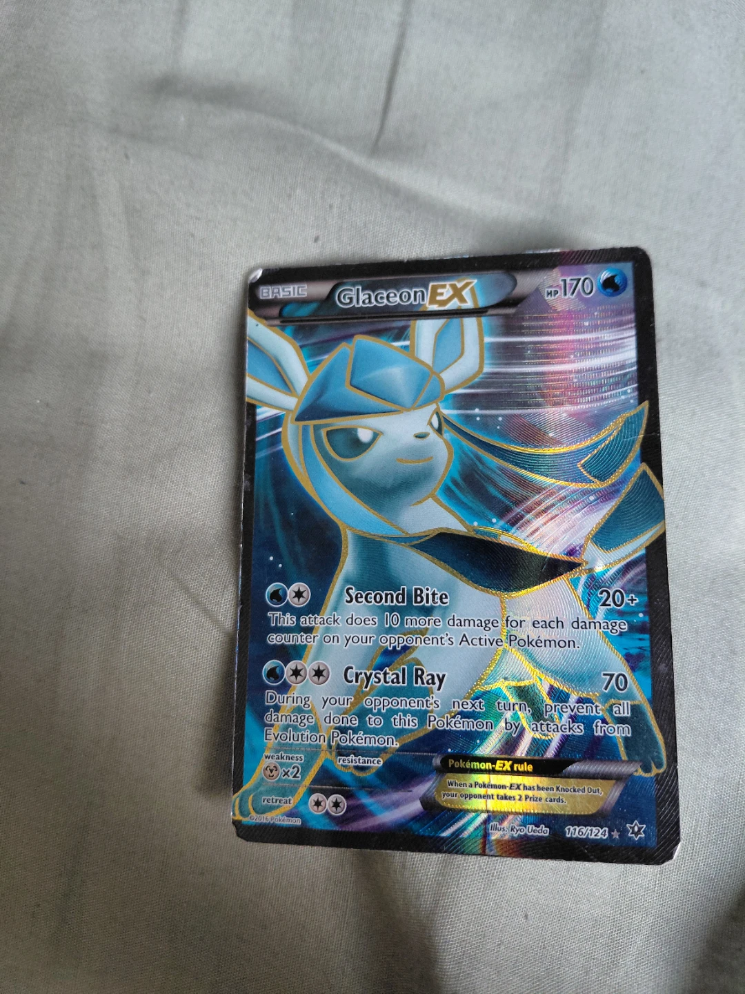 Pokemon Glaceon EX Trading Card
