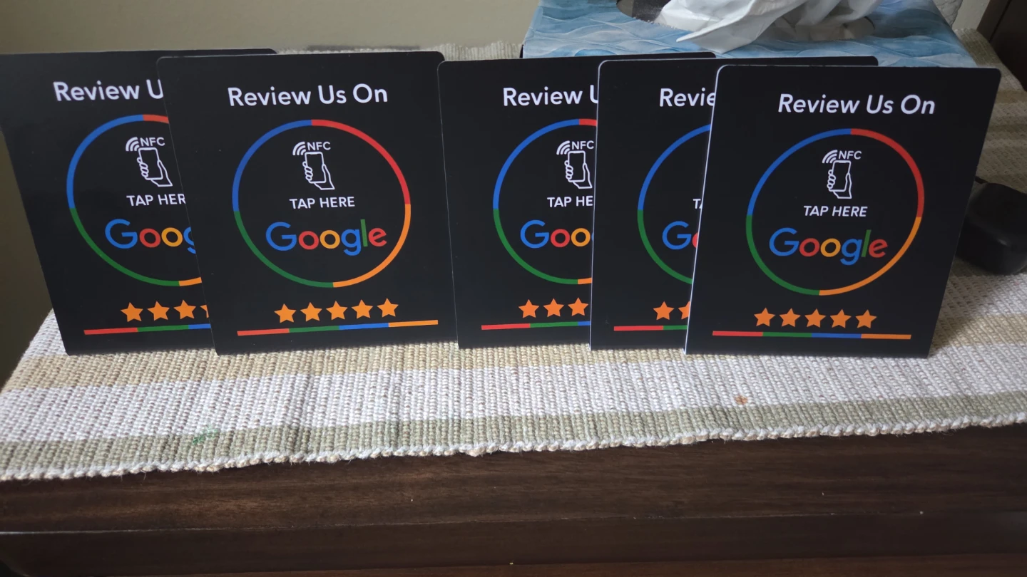 Google Review Us On NFC Tap Cards (5 Pack)