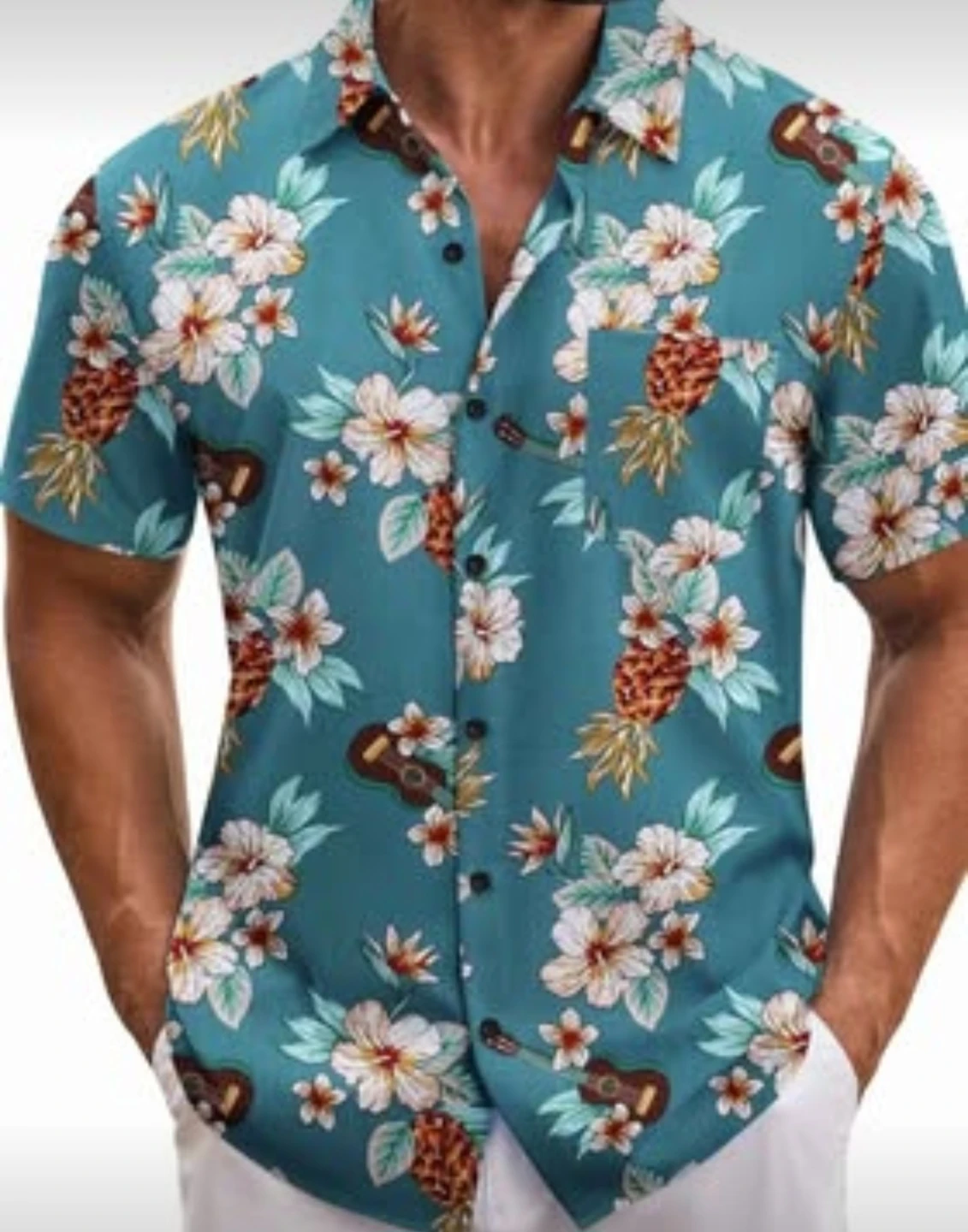 Mens Hawaiian Tropical Shirt