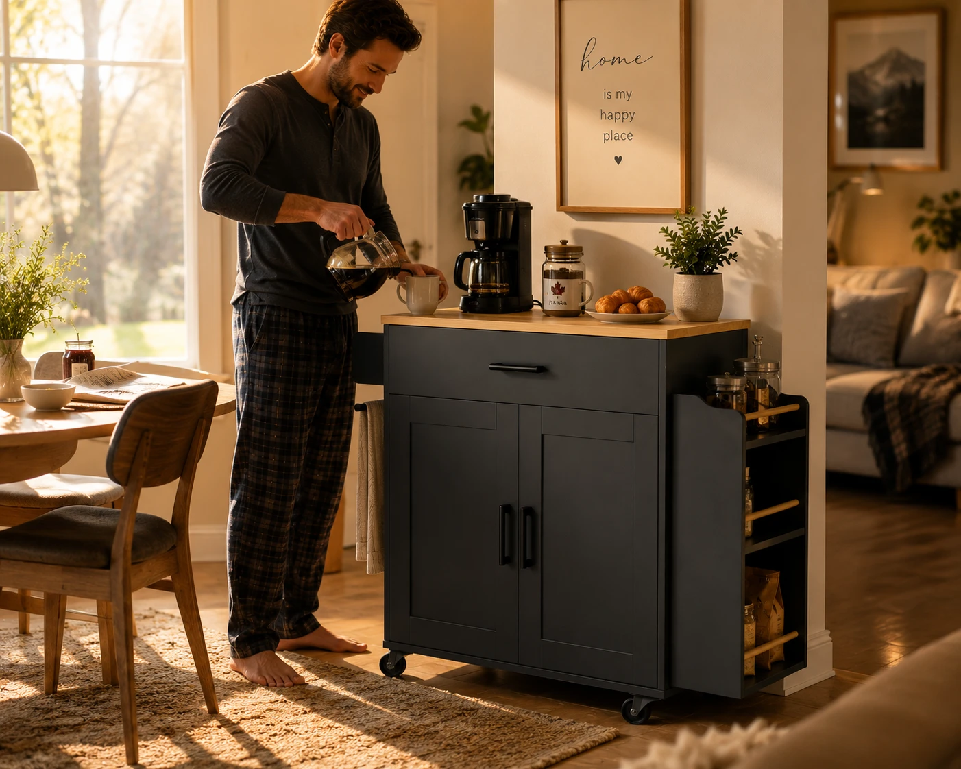 Brand new Kitchen Island Cart with Storage - photo 4