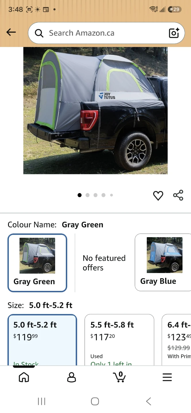 JoyTutus Truck Tent 5.0 ft - 5.2 ft (Gray Green) BRAND NEW - photo 3